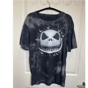 NWT Y2K Nightmare Before Christmas Jack Skellington Emo Tie Dye Goth Tee Medium